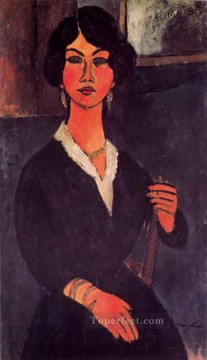 座るアルジェリアのアルマイサ 1916 年 アメデオ モディリアーニ Oil Paintings